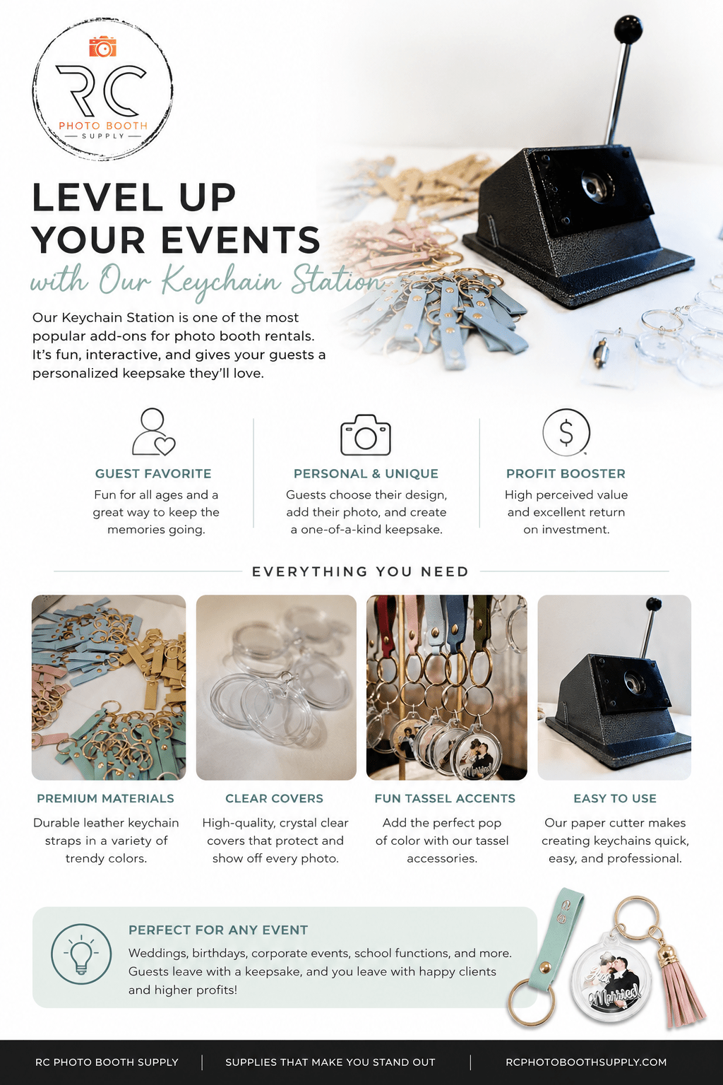 How to Add a Profitable Keychain Station to Your Photo Booth Business - RC Photo Booth Supply