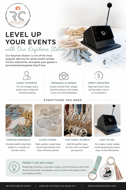 How to Add a Profitable Keychain Station to Your Photo Booth Business - RC Photo Booth Supply