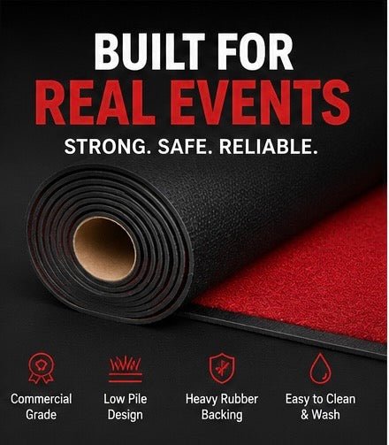3ft x 5ft Commercial Grade Red Carpet Runner for Events & Photo Booths - RC Photo Booth Supply3ft x 5ft Commercial Grade Red Carpet Runner for Events & Photo BoothsRC Photo Booth Supply