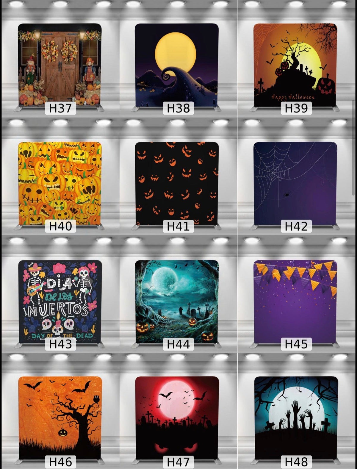 Halloween Double-Sided Photo Booth Backdrop Covers – Spooky Collection - RC Photo Booth SupplyHalloween Double-Sided Photo Booth Backdrop Covers – Spooky CollectionRC Photo Booth Supply8x8