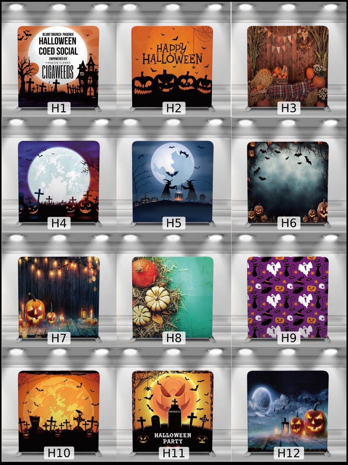 Halloween Double-Sided Photo Booth Backdrop Covers – Spooky Collection - RC Photo Booth SupplyHalloween Double-Sided Photo Booth Backdrop Covers – Spooky CollectionRC Photo Booth Supply8x8