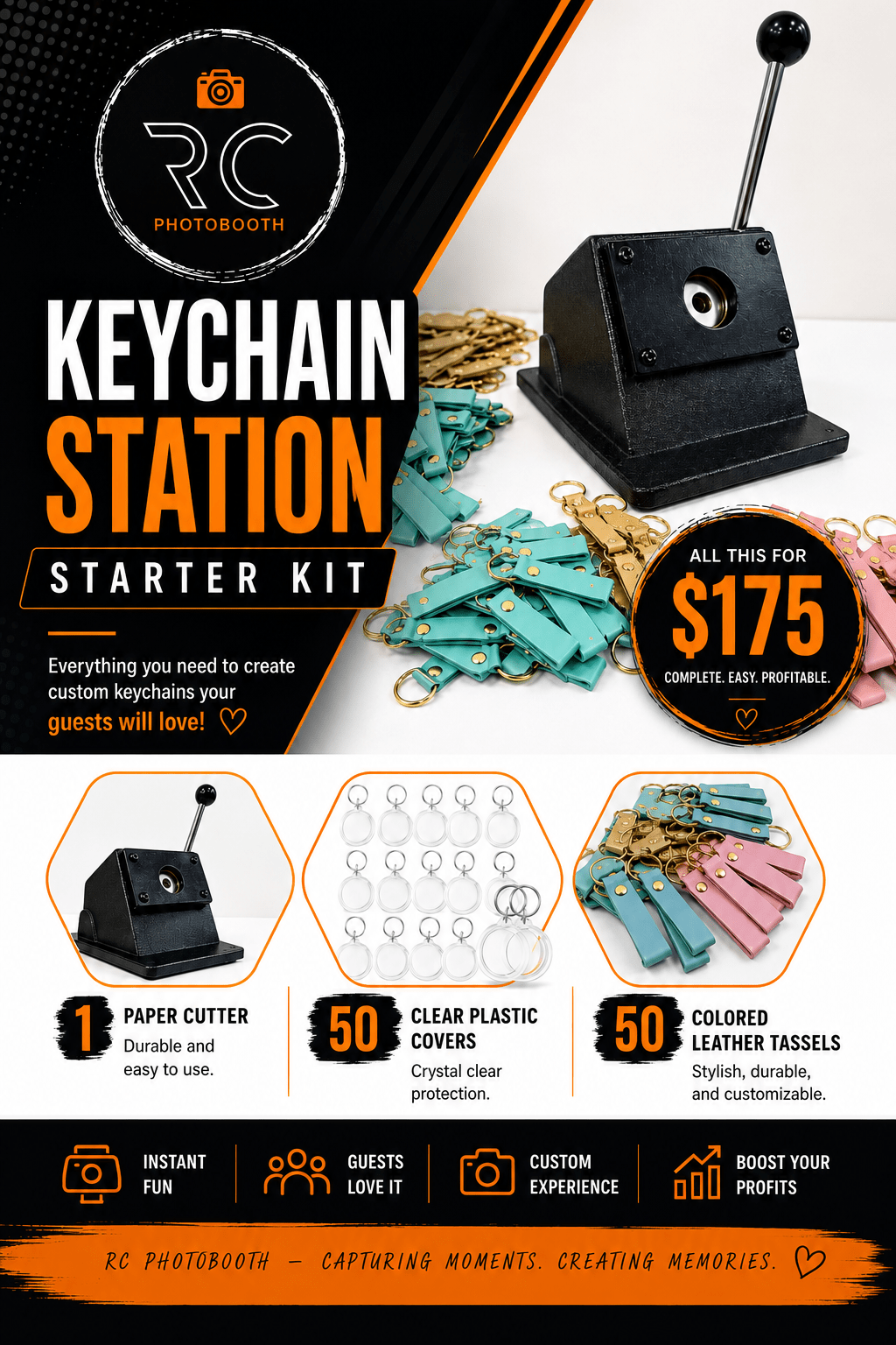 Key Chain Station Starter Kit for events - RC Photo Booth SupplyKey Chain Station Starter Kit for eventsRC Photo Booth Supply