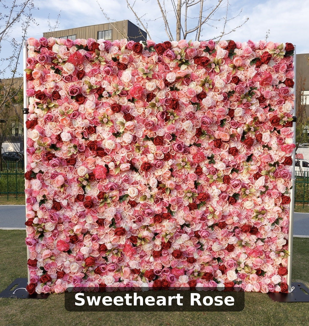 Luxury 5D Flower Wall Backdrop with Heavy-Duty Pipe & Drape Stand – 8’ x 8’ Complete Set - RC Photo Booth SupplyLuxury 5D Flower Wall Backdrop with Heavy-Duty Pipe & Drape Stand – 8’ x 8’ Complete SetRC Photo Booth SupplyCrimson Romance