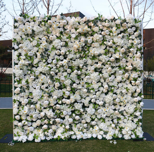 Luxury 5D Flower Wall Backdrop with Heavy-Duty Pipe & Drape Stand – 8’ x 8’ Complete Set - RC Photo Booth SupplyLuxury 5D Flower Wall Backdrop with Heavy-Duty Pipe & Drape Stand – 8’ x 8’ Complete SetRC Photo Booth SupplyCrimson Romance