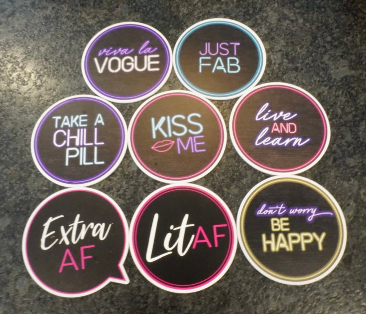 Neon Vibes – Premium Double-Sided Photo Booth Prop Set | 8 Signs, 16 Designs - RC Photo Booth SupplyNeon Vibes – Premium Double-Sided Photo Booth Prop Set | 8 Signs, 16 DesignsRC Photo Booth Supply