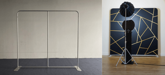 Tension Fabric Backdrop Stand + Custom Double Sided Backdrop Cover Bundle - RC Photo Booth SupplyTension Fabric Backdrop Stand + Custom Double Sided Backdrop Cover BundleRC Photo Booth Supply7.6x7.6